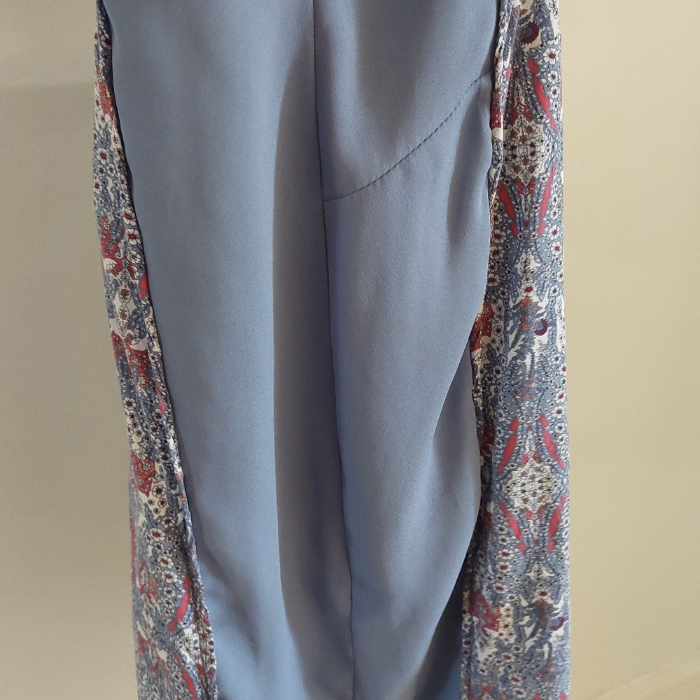 Penningtons Blue & Muted Mauve Choose Happiness Sleeveless Top 3X - Picture 4 of 13